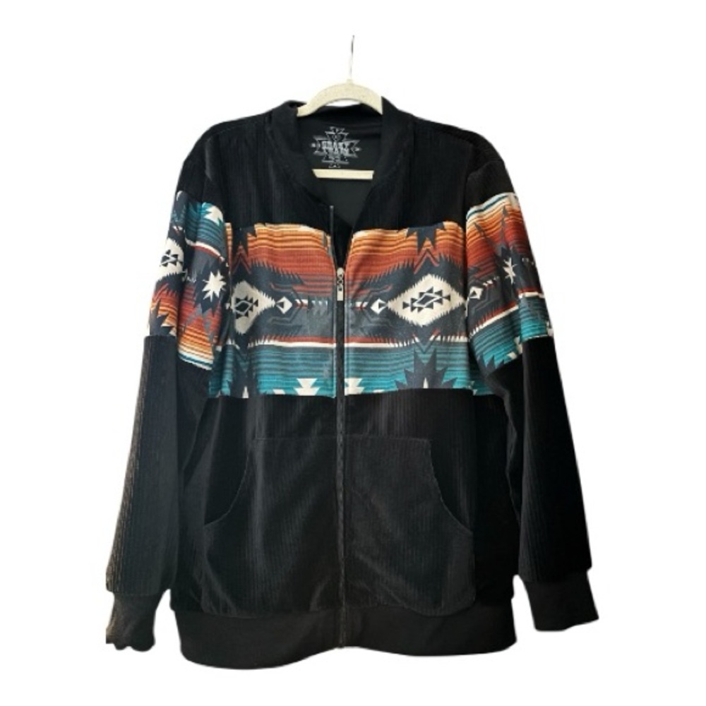 Crazy Train Multicolor Aztec Bomber Jacket